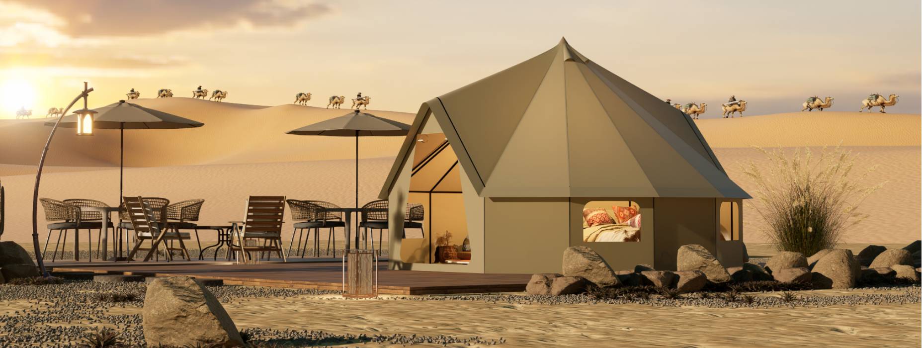 离石区露营酒店帐篷产品